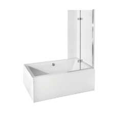  Besco Prestigio 2 részes kádparaván 80x150 - átlátszó kád, zuhanykabin