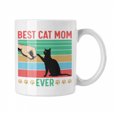  Best cat mom ever - Fehér Bögre bögrék, csészék