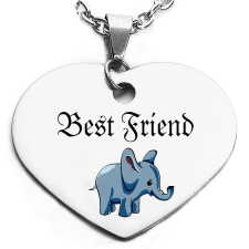 Best Friend (legjobb barát) elefántos szív medál láncra, vagy kulcstartóra (többféle) medál