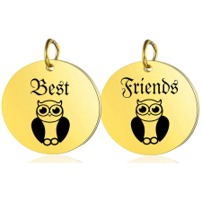 Best Friends baglyos páros medál láncra, vagy kulcstartóra (többféle) medál