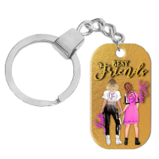  Best Friends (legjobb barátok) kulcstartó, változtatható hajjal, és változtatható felirattal (sok színben) kulcstartó