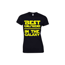 Best girlfriend in the galaxy - egyedi mintás, 12 szín, S-2XL női póló