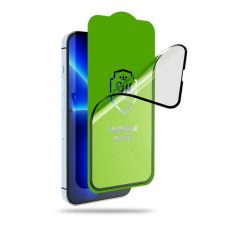 Bestsuit Flexible Hybrid Glass 5D edzett üveg fekete szegéllyel iPhone 16 Plus mobiltelefon kellék