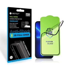 Bestsuit Rugalmas hibrid üveg 5D Apple iPhone 15 fekete fólia mobiltelefon kellék