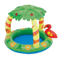 Bestway , 52179 kis medence, gyerek, 99x91x71 cm, Friendly Jungle Play Pool, felfújható medence