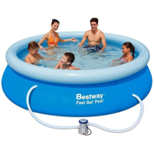 Bestway Felfújható Gyűrűs Puhafalú Medence 305x76 cm + vízforgató medence