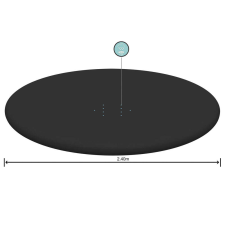 Bestway Flowclear medence takaró ponyva, PVC, kerek, 240 cm, fekete medence kiegészítő