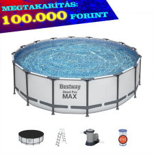 Bestway HAMILTON Fémvázas medence szett 488x122 cm (FFA_676) medence