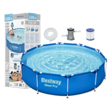 Bestway Medence papírszűrős vízforgatóval 305x76 cm BESTWAY 56679 Steel Pro medence