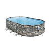 Bestway Power Steel Comfort Jet sorozatú ovális medencekészlet, 610 x 366 x 122 cm