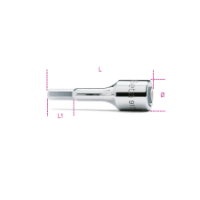 Beta 009100507 910ME 7 3/8”-os imbusz-Dugókulcs, krómozott dugókulcs