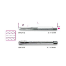 Beta 428FP 16 Egyenes hornyú gépi menetfúró, HSS menetmetsző, menetfúró