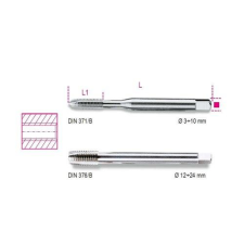 Beta 429FP 14 Egyenes hornyú gépi menetfúró, HSS-CO 5% menetmetsző, menetfúró