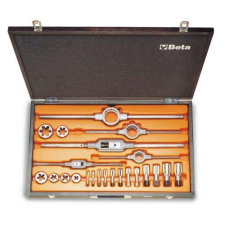 Beta 446ASG/C23 Krómacél menetfúró és menetmetsző készlet, hengeres gázmenet menetmetsző, menetfúró