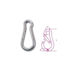 Beta 8274 12X140 Karabiner horog AISI 316 barkácsolás, csiszolás, rögzítés