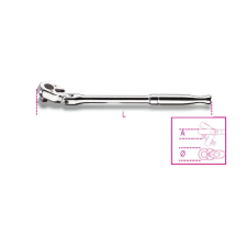 Beta 910M/56 3/8”-os irányváltós csuklós fémracsni (009100887) dugókulcs