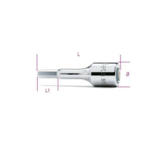 Beta 910ME 4 3/8”-os imbusz-dugókulcs, krómozott dugókulcs