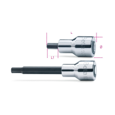 Beta 920PE 12L 1/2"-os imbusz-Dugókulcs, krómozott, barnított hegy (009200433) dugókulcs