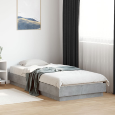 betonszürke szerelt fa ágykeret 100 x 200 cm ágy és ágykellék