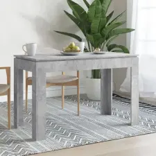  betonszürke szerelt fa étkezőasztal 120 x 60 x 76 cm bútor