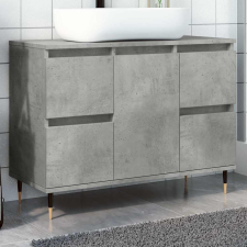 betonszürke szerelt fa fürdőszobaszekrény 80 x 33 x 60 cm fürdőszoba bútor