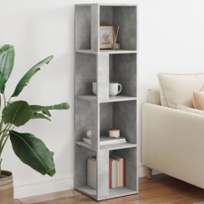  Betonszürke szerelt fa sarokszekrény 33 x 33 x 132 cm bútor