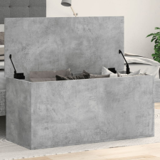  betonszürke szerelt fa tárolóláda 100x42x46 cm bútor