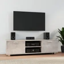  Betonszürke szerelt fa TV-szekrény 140 x 40,5 x 35 cm bútor