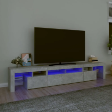  betonszürke TV-szekrény LED lámpákkal 230x36,5x40 cm bútor