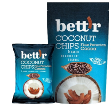 Bett'r Bett'r Kókuszdió chips kakaóval bio 40g előétel és snack