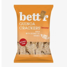 Bettr bio vegán gluténmentes quinoa kréker szezámmag 100 g reform élelmiszer