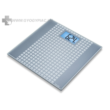  Beurer GS 206 Squares üvegmérleg 5 év garanciával, kifutó gyógyászati segédeszköz
