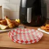 bewello Air fryer sütőpapír (olaj nélküli sütőhöz, kockás, kör, 20 cm, 50 db / csomag)