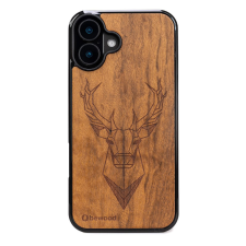 Bewood Deer Imbuia tok iPhone 16 Plus - barna tok és táska