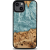 Bewood Fa és Gyanta Tok IPhone 15 Plus Bewood Unique Uranus Készülékhez - Kék és Fehér (5907511792743)