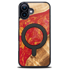 Bewood Neons Paris MagSafe-kompatibilis tok iPhone 16 - barna-piros tok és táska