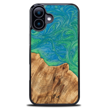 Bewood Neons Tokyo tok iPhone 16 Plus - barna-kék tok és táska