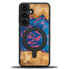 Bewood Neons Vegas MagSafe-kompatibilis tok Samsung Galaxy S24 - barna-kék tok és táska