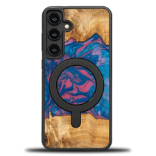 Bewood Neons Vegas MagSafe-kompatibilis tok Samsung Galaxy S24 Plus - barna-kék tok és táska