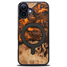 Bewood Orange MagSafe-kompatibilis tok iPhone 16 - barna-narancssárga tok és táska