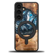 Bewood Planets Earth MagSafe-kompatibilis tok Samsung Galaxy A55 5G - barna-kék tok és táska