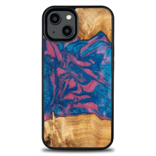 Bewood Unique Vegas fa és gyanta tok iPhone 15 készülékhez - rózsaszín és kék tok és táska