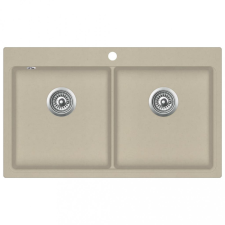  bézsszínű, kétmedencés gránit mosogatótálca mosogatótálca
