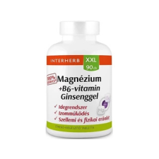 BGB Interherb Kft. Interherb XXL Magnézium+B6-vitamin+Ginsenggel 100% szerves tabletta 90db vitamin és táplálékkiegészítő