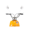 BGM Pro Rozsdamentes acél tükör BGM PRO Lambretta Lui 50CL, Lui 75 S&SL , Luna, Vega ,Cometa kerek