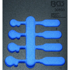 BGS 1/6 Szerszámtálca szerszámkocsihoz, üresen: 4 részes racsnis nyitott kulcs (fékcsőkulcs) készlethez (nem tartozék) (BGS 30833-1) villáskulcs