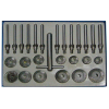 BGS Technic 27 részes szelepfészekmaró készlet , 30-60mm (BGS 1970)