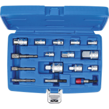 BGS Technic Behajtófej-adapter/ dugókulcs-adapter készlet | 16 darabos (BGS 6779) dugókulcs