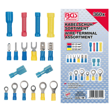 BGS Technic Kábelsaru készlet, 360 darabos (BGS-14110) autójavító eszköz