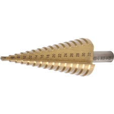 BGS Technic Kúpos lépcsősfúró, titán bevonatú, 4-32mm (BGS 1619) barkácsolás, csiszolás, rögzítés